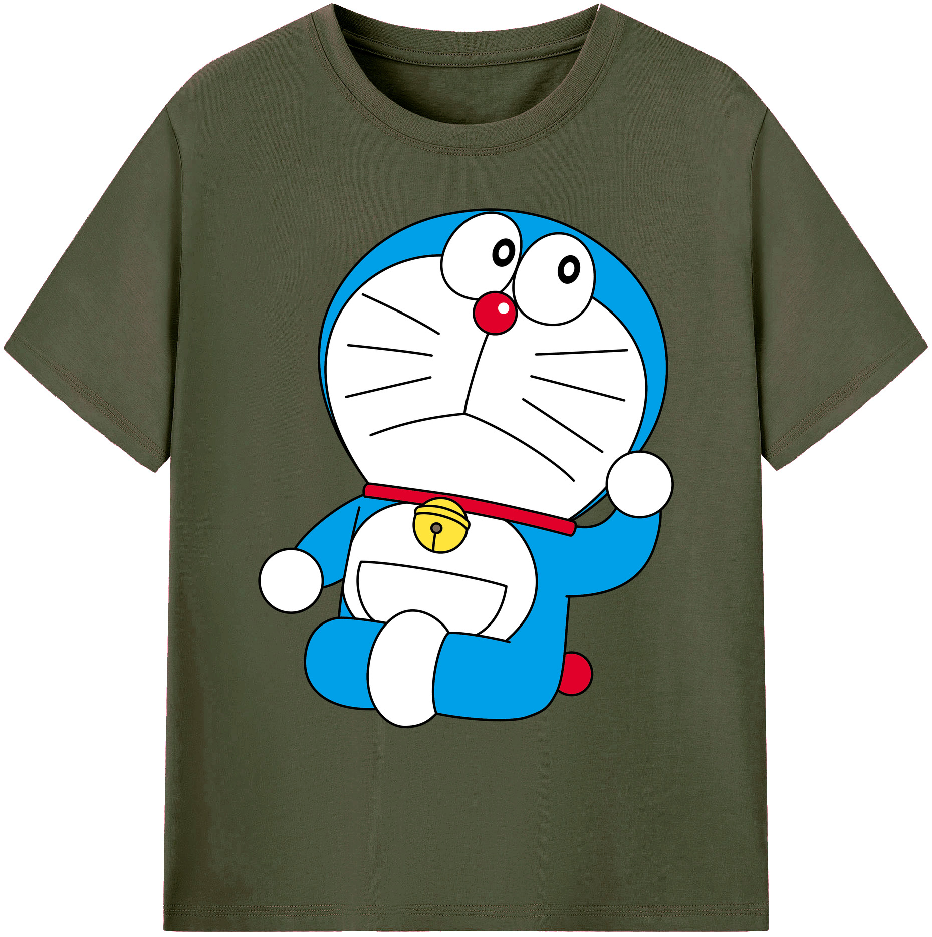 （画像用） ドラえもん Doraemon 綿100％ メンズ半袖Tシャツ｜肌触りやわらか＆通気性